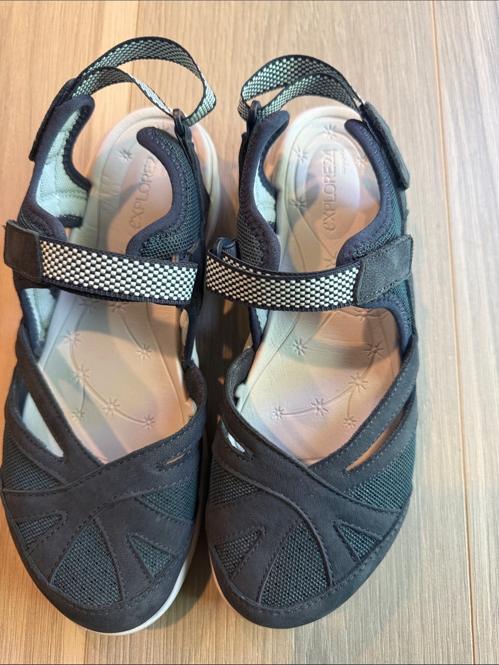 Easy Spirit Women's Navy Splash Sandals Size 8W
